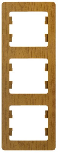 Рамка вертикальная Systeme Electric Glossa 3-м. дерево картинка